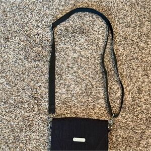Bagging Black Crossbody Bag in Black with Black inside.  Excellent Condition.